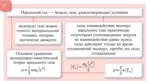 Основные свойства идеального газа