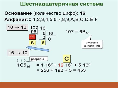 Основные системы счисления: двоичная, десятичная и шестнадцатеричная