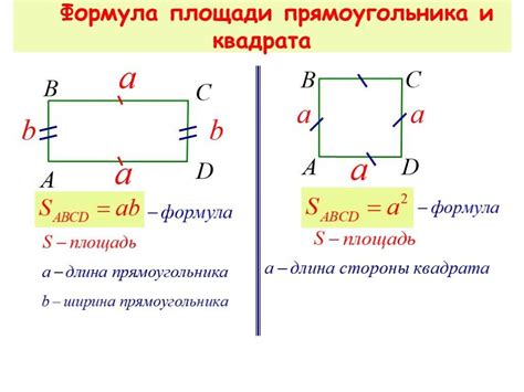 Основные формулы для вычисления периметра прямоугольника