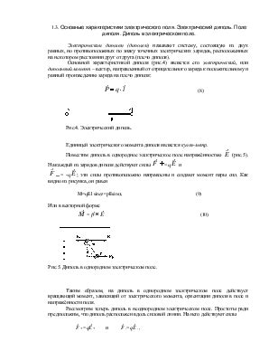 Основные характеристики диполя