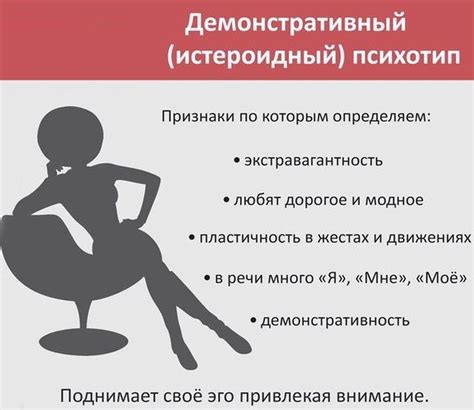 Основные характеристики типа личности истероид