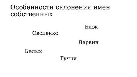 Особенности грамматики имен собственных