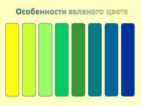 Особенности зеленого цвета на сетевой карте