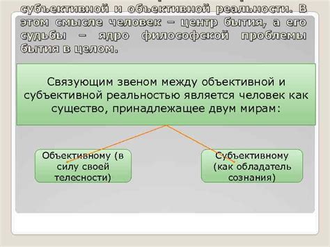 Отличия между объективной и субъективной реальностью