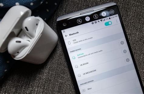 Первоначальная настройка AirPods на Android