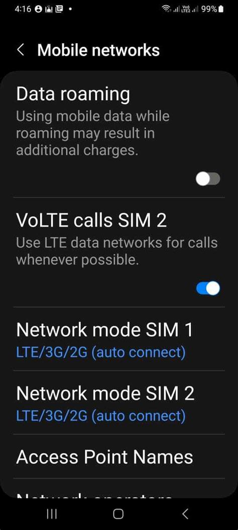 Первоначальные возможности VoLTE