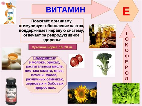 Позитивные эффекты витамина Е на организм