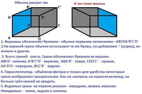 Понятие грани параллелепипеда