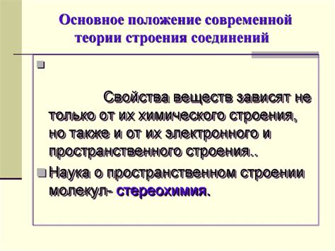 Понятие химического строения