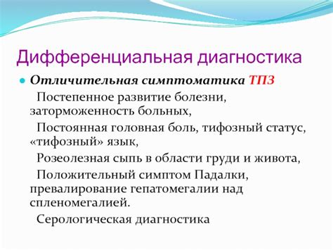 Постепенное развитие болезни