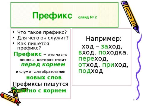 Префикс - что это такое?