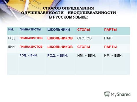 Признаки одушевлённости в русском языке