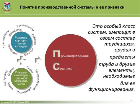 Признаки производственной системы