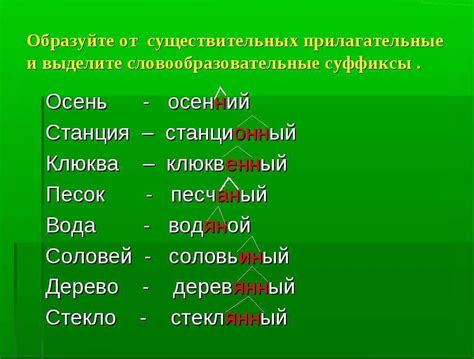 Примеры использования прилагательных