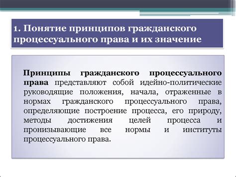 Принципы гражданского процессуального права