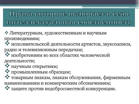 Принципы защиты прав на интеллектуальную собственность