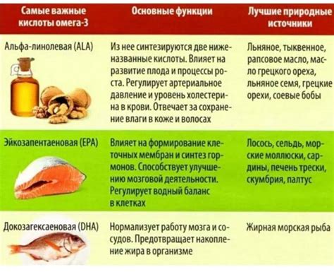 Природные источники омега 6 и 9