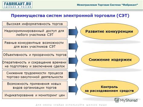 Развитие электронных торгов