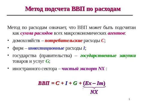 Различия в расчете ВВП