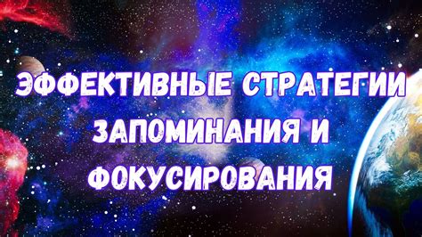 Разработайте эффективные стратегии запоминания