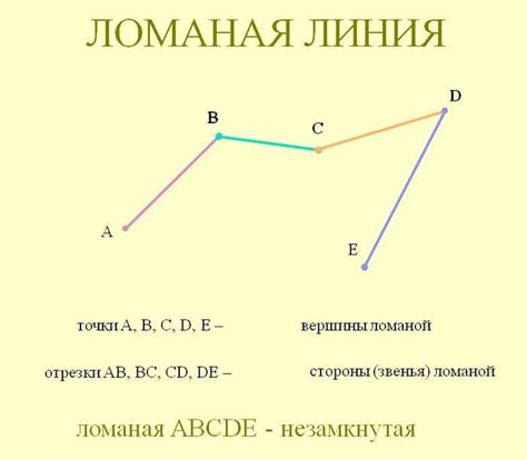 Роль звеньев в ломаной линии