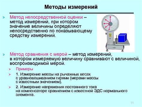 Роль приборов и методов измерений