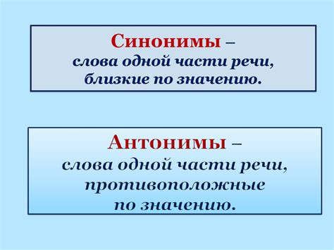 Синонимы и антонимы наречия частности