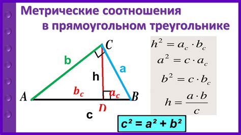 Соотношение сторон в прямоугольном треугольнике