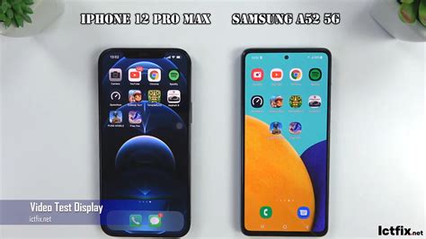 Сравнение iPhone 12 и Samsung A52