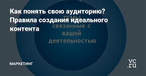 Статья 1. Понять свою аудиторию и следовать ее ожиданиям