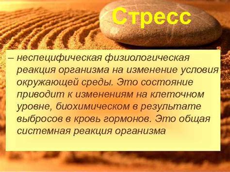 Стресс и изменение окружающей среды