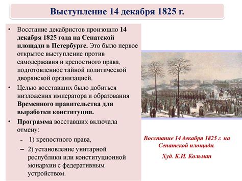 Судьба декабристов после восстания