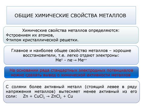 Схожие химические свойства металлов группы А