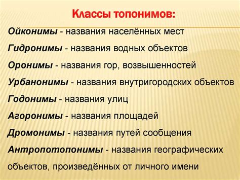 Топонимы по происхождению