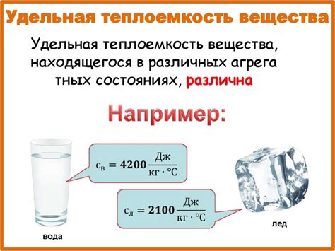 Удельная теплоемкость вещества: факторы, не влияющие на нее