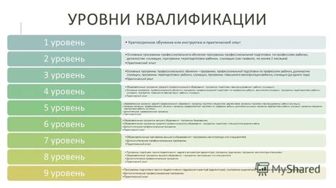 Уровень квалификации и опыт