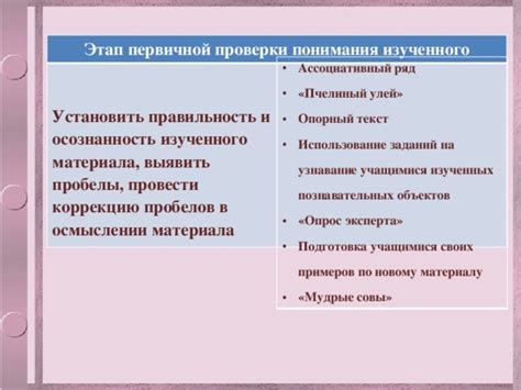 Уроки повторения: проверка понимания и подготовка к новому материалу