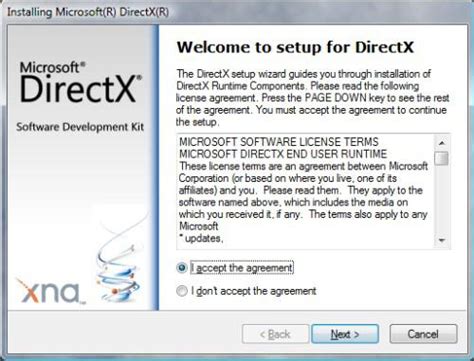 Установить последние обновления DirectX