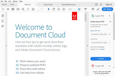 Функционал программы Adobe Reader