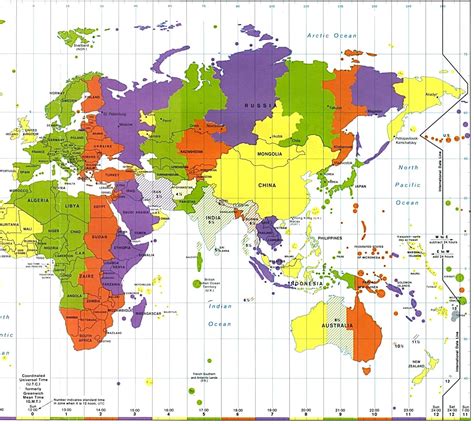 Часовые пояса в разных странах