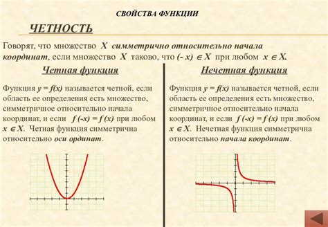 Четная функция: основные характеристики