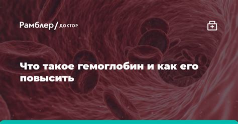 Что такое гемоглобин и как влияет на организм мужчин?