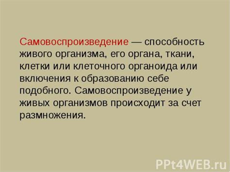 Что такое самовоспроизведение и как оно происходит?