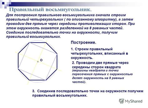 Шаги построения шестиугольника