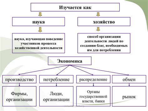 Экономическая сфера - перечень товаров и услуг