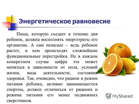 Энергетическое равновесие организма