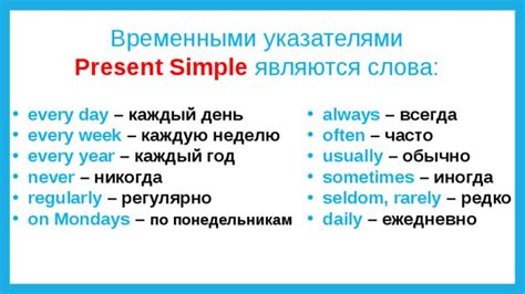 Past Simple: правила образования и основные временные указатели